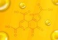 Vitamin B14 chemical formula. Vitamin B14 Realistic chemical molecular structure