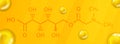Vitamin B15 chemical formula. Vitamin B15 Realistic chemical molecular structure