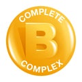 Vitamin B comblex icon - nutrition supplements
