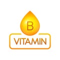 Vitamin B drop banner izolated on white background. Vector illustration.