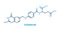 Vitamin b9 formula. Structural formula of vitamin B9