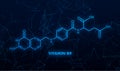 Vitamin b9 formula. Structural formula of vitamin B9