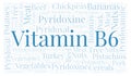 Vitamin B6 horizontal word cloud. Royalty Free Stock Photo