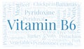 Vitamin B6 horizontal word cloud.