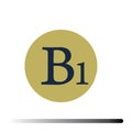 Vitamin B1. Medicine health symbol of thiamin. Natural chemical b1 vitamin