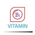 Vitamin B1. Medicine health symbol of thiamin. Natural chemical b1 vitamin Royalty Free Stock Photo