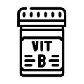 vitamin b package line icon vector illustration Royalty Free Stock Photo