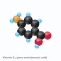 Vitamin B10 (para-aminobenzoic acid) Sphere Royalty Free Stock Photo