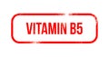 Vitamin B5 - red grunge rubber, stamp