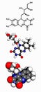 Vitamin B2 (riboflavin) molecule