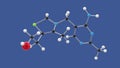 Vitamin B1 Thiamine 3D molecule structure animation