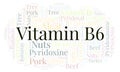 Vitamin B6 word cloud.