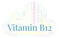 Vitamin B12 word cloud. Royalty Free Stock Photo