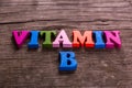 Vitamin B word made of wooden letters Royalty Free Stock Photo