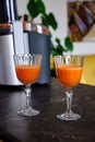 Vitamin boost, carrots, ginger, lemon, golden milk. Mixture of healthy fruits and vegetables