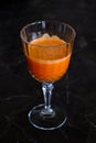 Vitamin boost, carrots, ginger, lemon, golden milk. Mixture of healthy fruits and vegetables