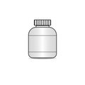 Vitamin bottle peels simple vector