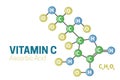 Vitamin C Ascorbic Acid Molecule Structure Royalty Free Stock Photo