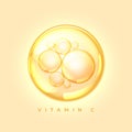 vitamin c ascorbic water solution bubble design Royalty Free Stock Photo