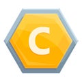 Vitamin c complex icon, cartoon style