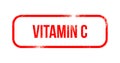 Vitamin C - red grunge rubber, stamp