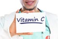 Vitamin C vitamins healthy eating lifestyle doctor treatment health Royalty Free Stock Photo