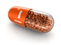 Vitamin capsule I (clipping path included).