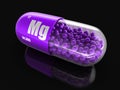 Vitamin capsule Mg (clipping path included).