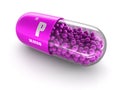 Vitamin capsule P (clipping path included).