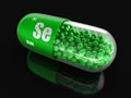 Vitamin capsule Se (clipping path included). Royalty Free Stock Photo