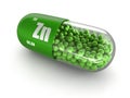 Vitamin capsule Zn (clipping path included).