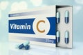 Vitamin capsules, C Royalty Free Stock Photo