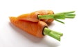Fresh carrots on white background, panorama, close up