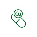 Vitamin Cu green icon. Element of vitamin icon. Thin line icon for website design and development, app development. Premium icon Royalty Free Stock Photo