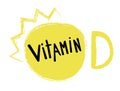 Vitamin d capsuls icon stylized Royalty Free Stock Photo