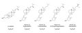 Vitamin D forms, chemical structures and skeletal formulas