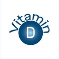Vitamin D icon. It is group of fat-soluble secosteroids: calcitriol, ergocalciferol, colecalciferol Royalty Free Stock Photo