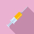 Vitamin D injection icon flat vector. Food nutrition