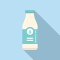 Vitamin D milk bottle icon flat vector. Food health