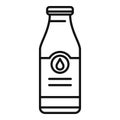 Vitamin D milk bottle icon outline vector. Food health