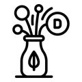 Vitamin d nutrition icon, outline style Royalty Free Stock Photo