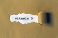 Vitamin d on paper Royalty Free Stock Photo