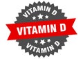 vitamin d sign. vitamin d round isolated ribbon label.