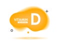 Vitamin D skin beauty background health. Yellow golden vitamin D background.