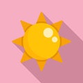 Vitamin D sunlight icon flat vector. Sun skin