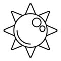 Vitamin D sunlight icon outline vector. Sun skin