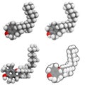 Vitamin E (alpha-tocopherol) molecule