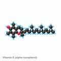 Vitamin E (alpha-tocopherol) Sphere Royalty Free Stock Photo