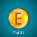 Vitamin E Icon Antioxidant. Vector Illustration