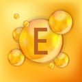 Vitamin E Icon Antioxidant. Vector Illustration